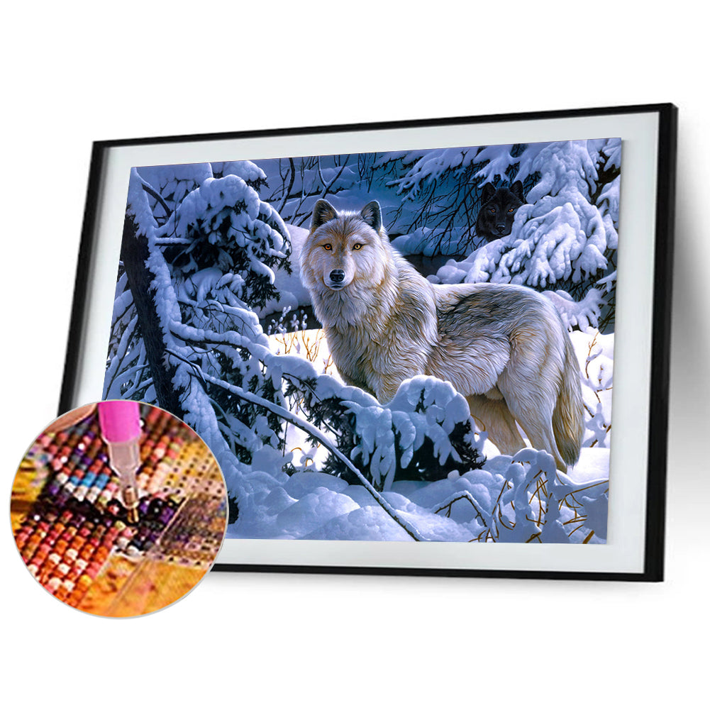 Wolf - Full Round Drill Diamond Painting 40*30CM