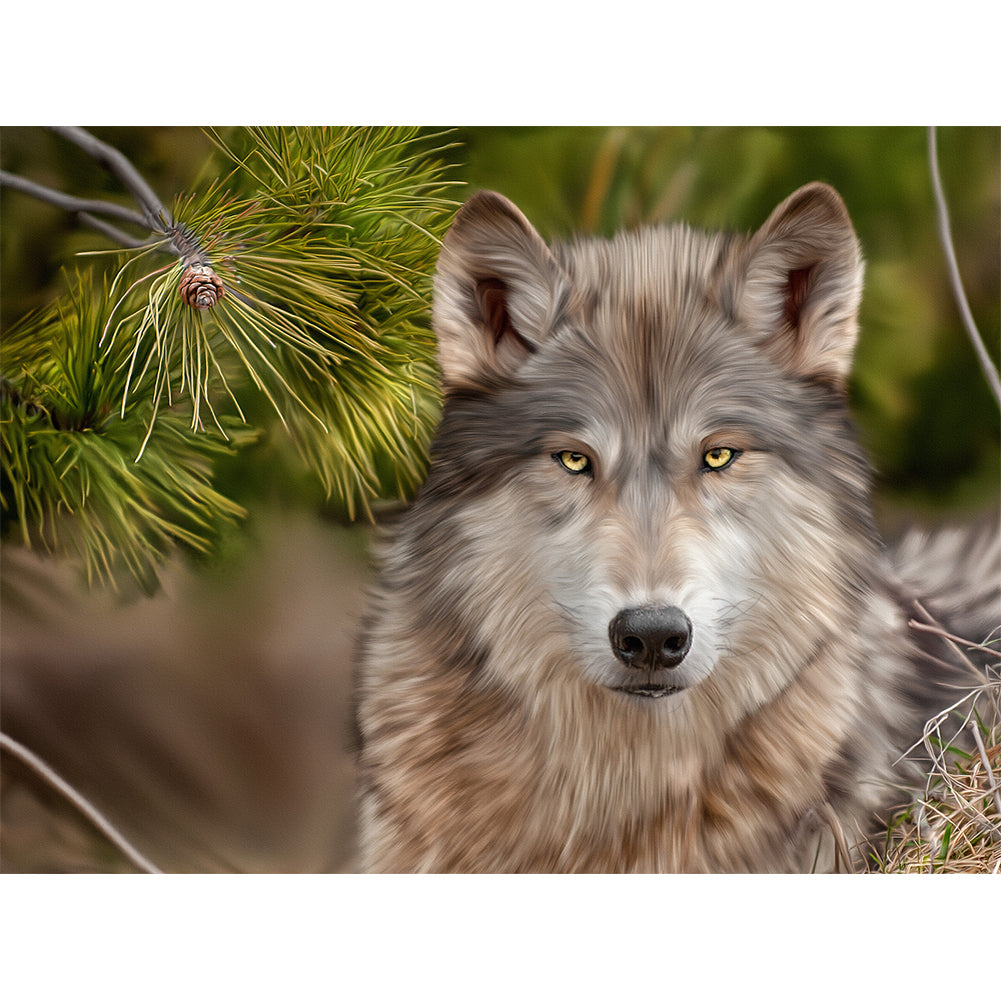 Wolf - Full Round Drill Diamond Painting 40*30CM