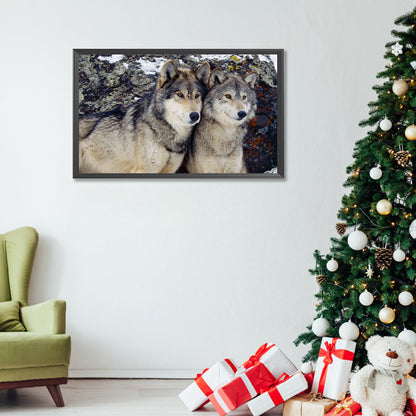 Wolf - Full Round Drill Diamond Painting 50*30CM
