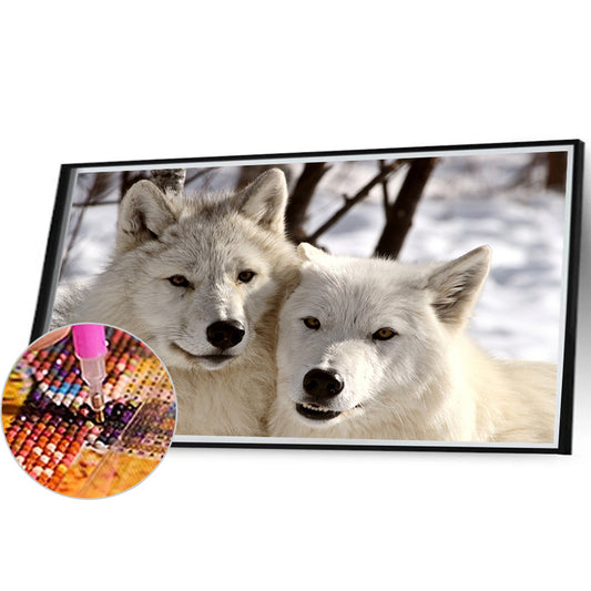 Wolf - Full Round Drill Diamond Painting 50*30CM