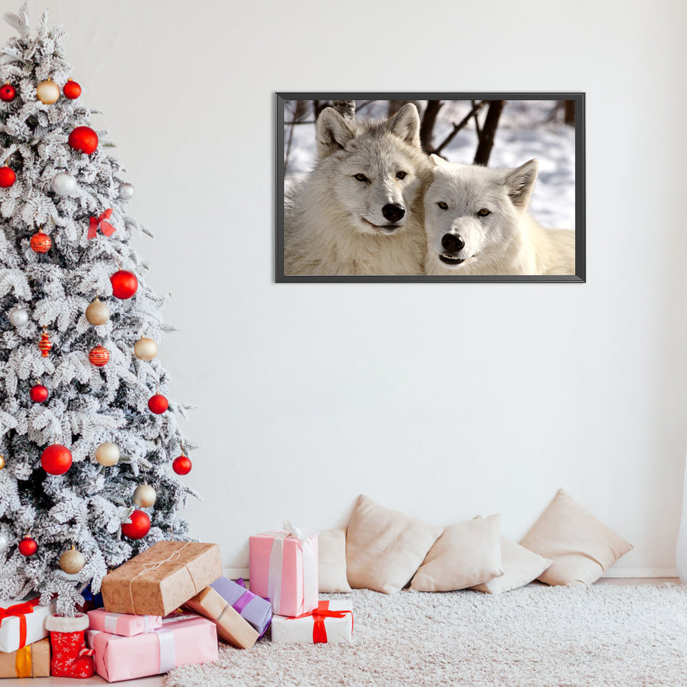 Wolf - Full Round Drill Diamond Painting 50*30CM
