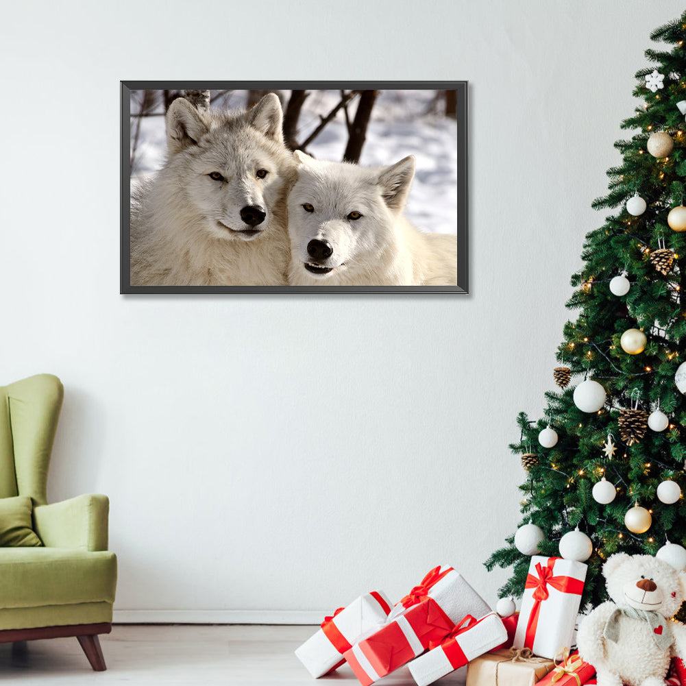 Wolf - Full Round Drill Diamond Painting 50*30CM