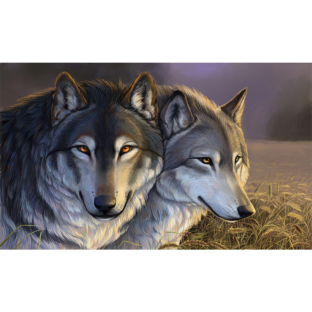 Wolf - Full Round Drill Diamond Painting 50*30CM