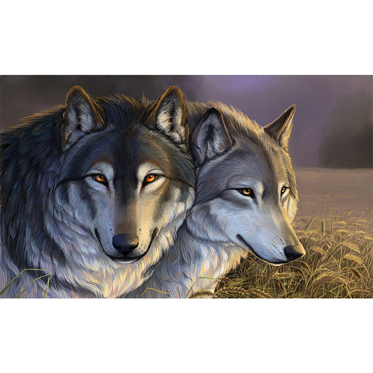 Wolf - Full Round Drill Diamond Painting 50*30CM