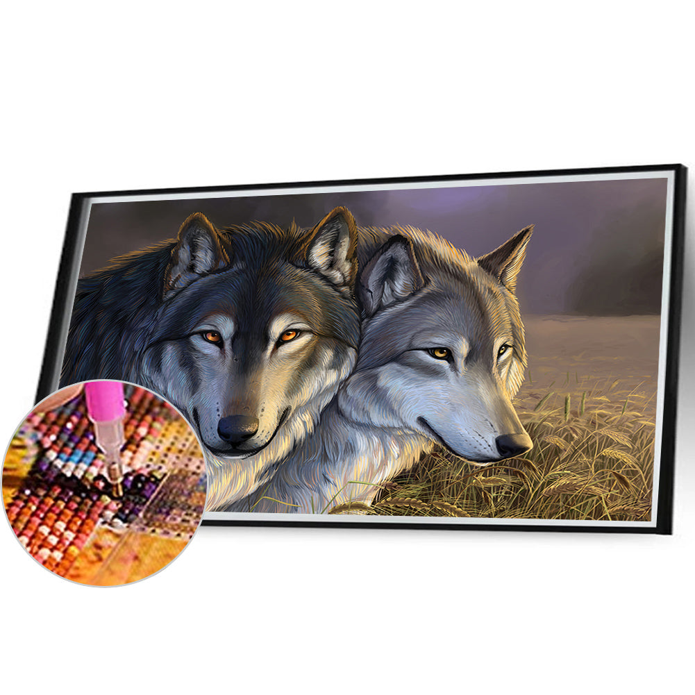 Wolf - Full Round Drill Diamond Painting 50*30CM