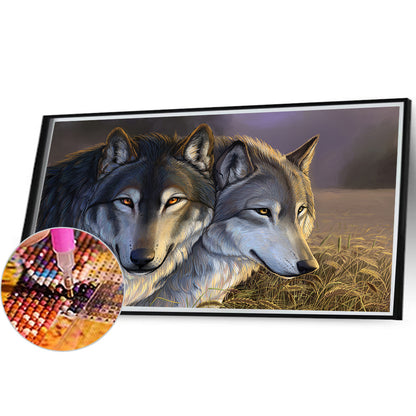 Wolf - Full Round Drill Diamond Painting 50*30CM
