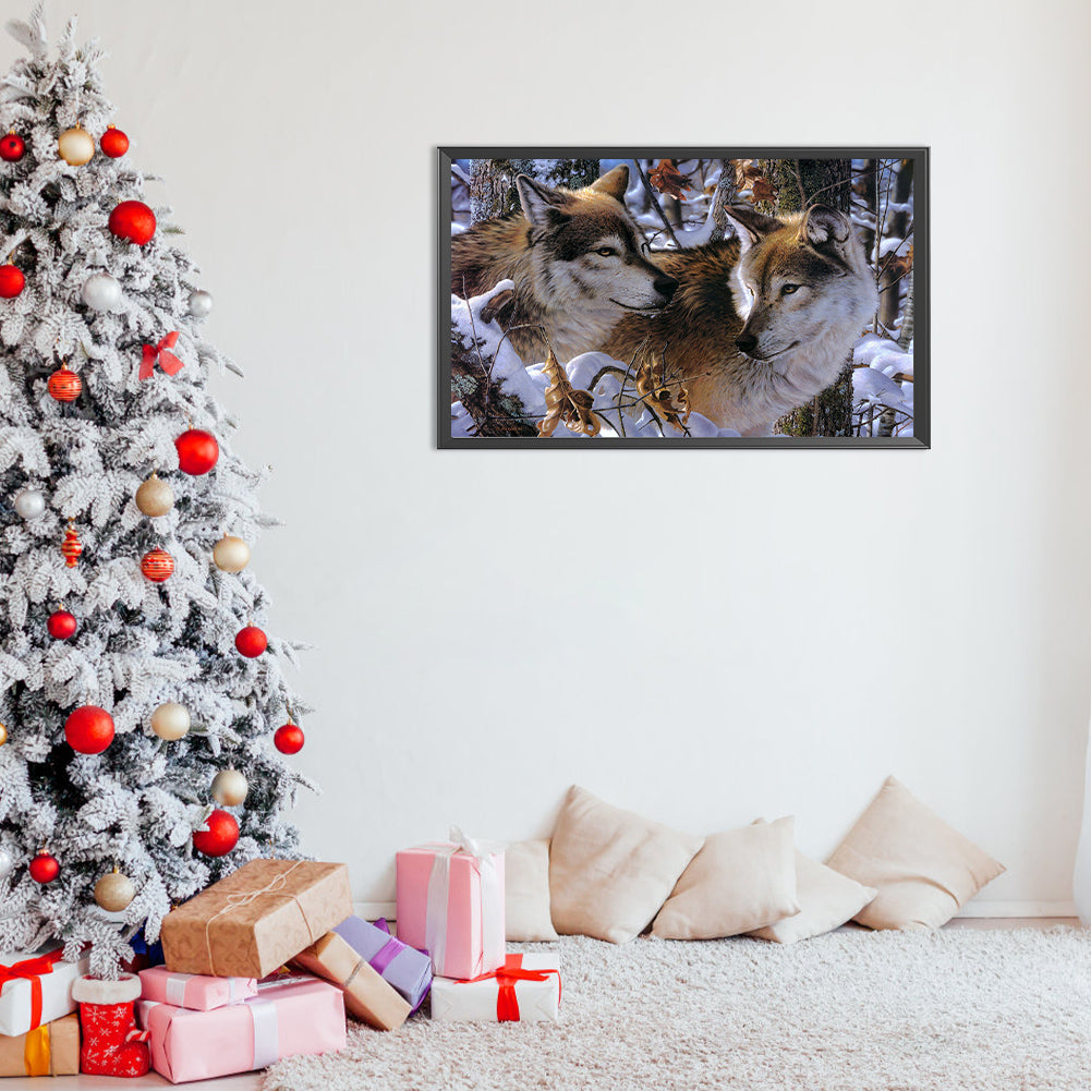 Wolf - Full Round Drill Diamond Painting 50*30CM