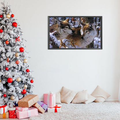 Wolf - Full Round Drill Diamond Painting 50*30CM