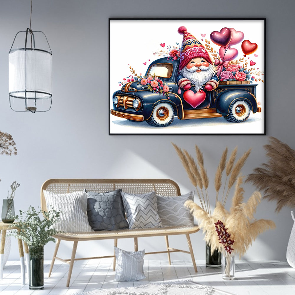 Goblin On The Truck - 11CT Stamped Cross Stitch 50*40CM