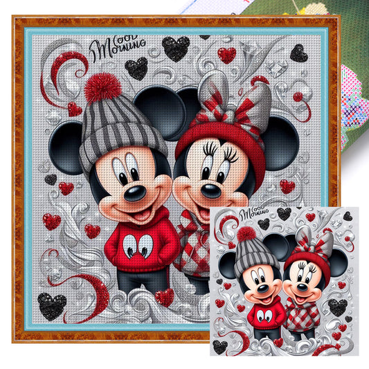 Mickey And Minnie - 11CT Stamped Cross Stitch 40*40CM