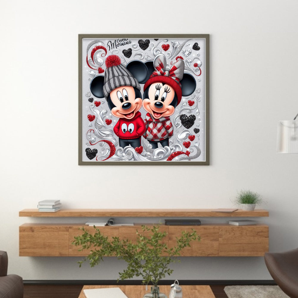 Mickey And Minnie - 11CT Stamped Cross Stitch 40*40CM