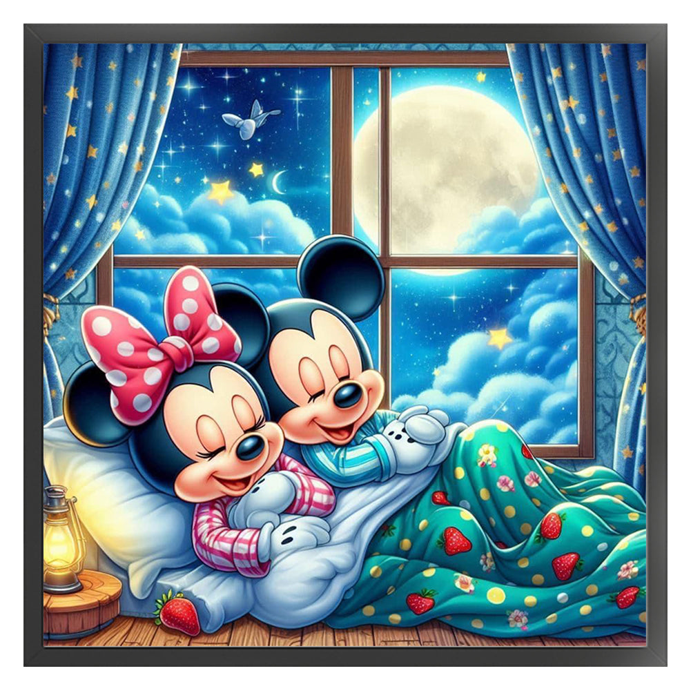 Mickey And Minnie - 11CT Stamped Cross Stitch 40*40CM