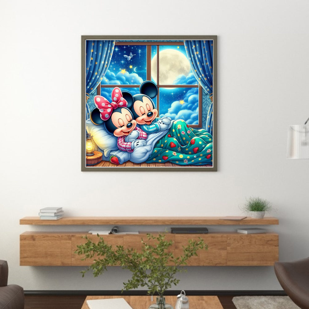 Mickey And Minnie - 11CT Stamped Cross Stitch 40*40CM