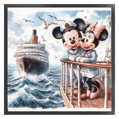 Mickey And Minnie - 11CT Stamped Cross Stitch 40*40CM