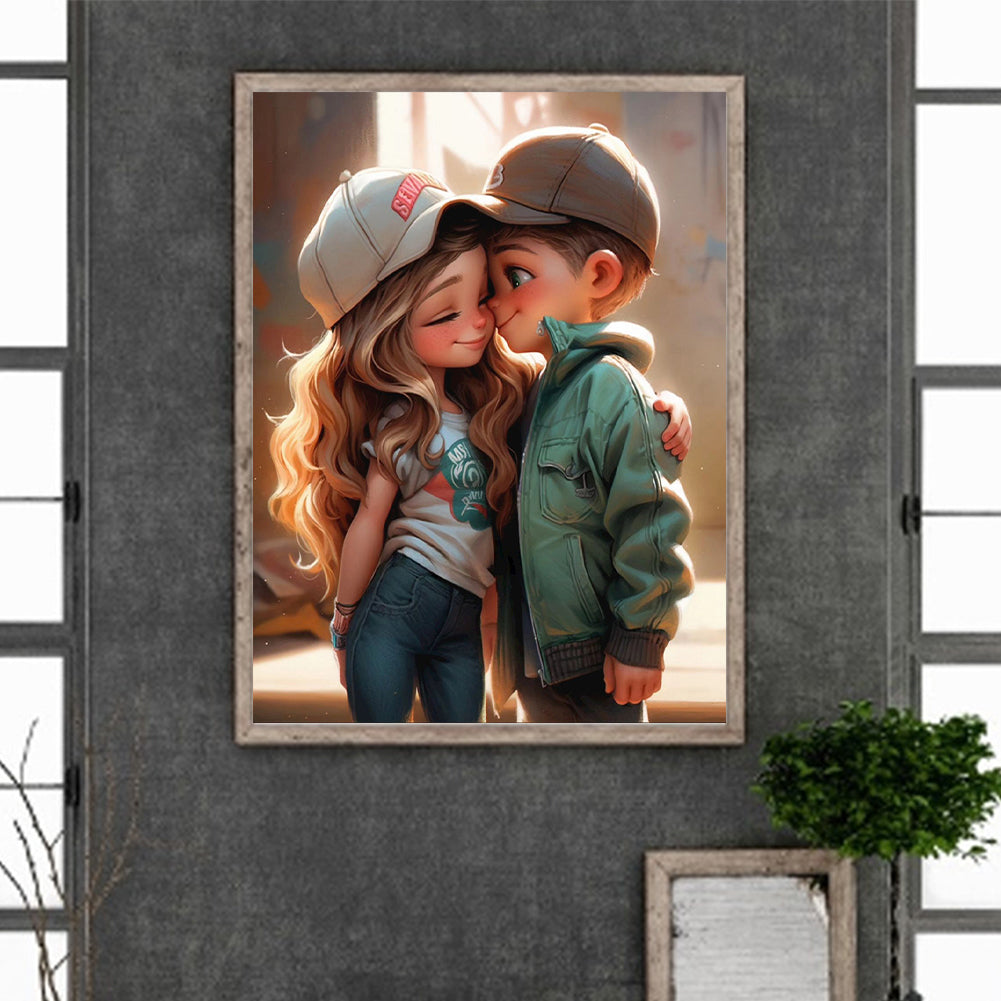 Valentine'S Day Kids - Full Round Drill Diamond Painting 30*40CM