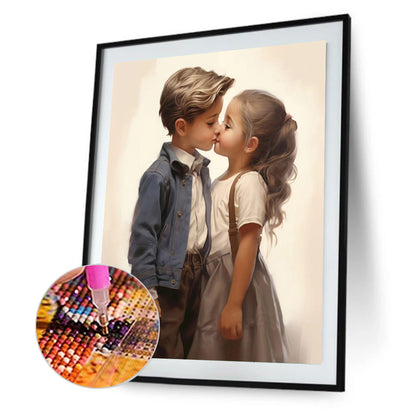 Valentine'S Day Kids - Full Round Drill Diamond Painting 30*40CM