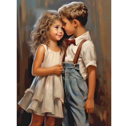 Valentine'S Day Kids - Full Round Drill Diamond Painting 30*40CM