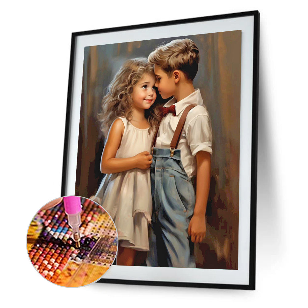 Valentine'S Day Kids - Full Round Drill Diamond Painting 30*40CM