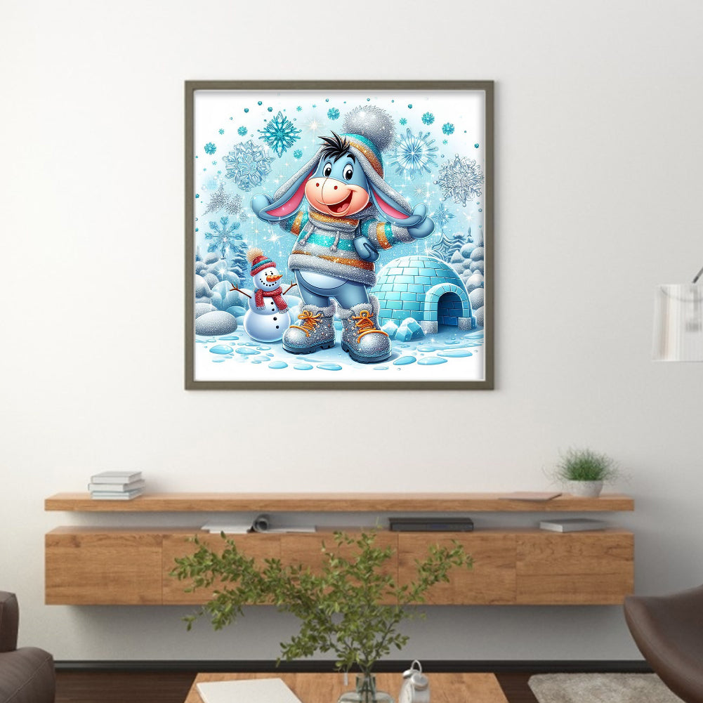 Winter Eeyore - 11CT Stamped Cross Stitch 40*40CM