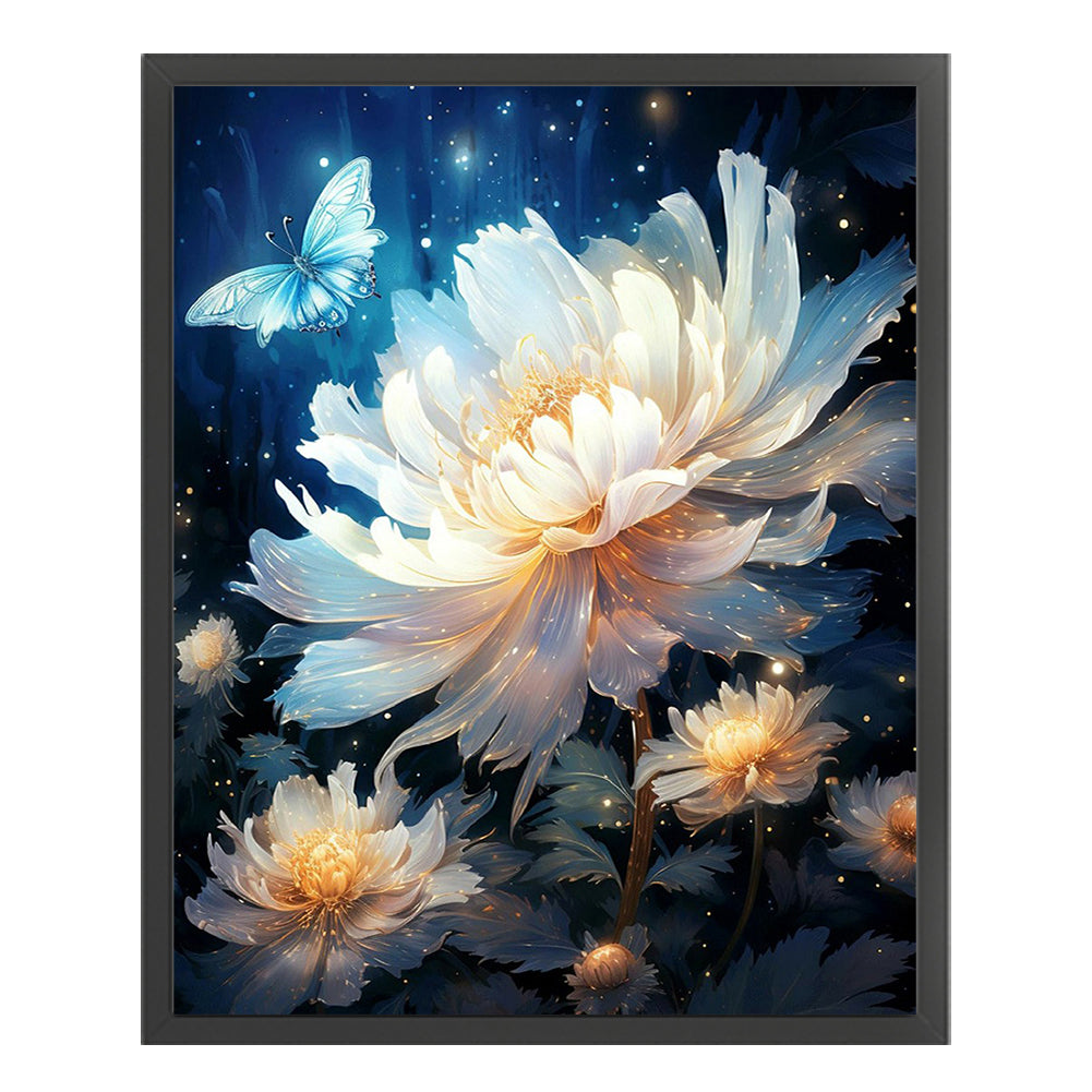 Glowing Chrysanthemum - 11CT Stamped Cross Stitch 40*50CM