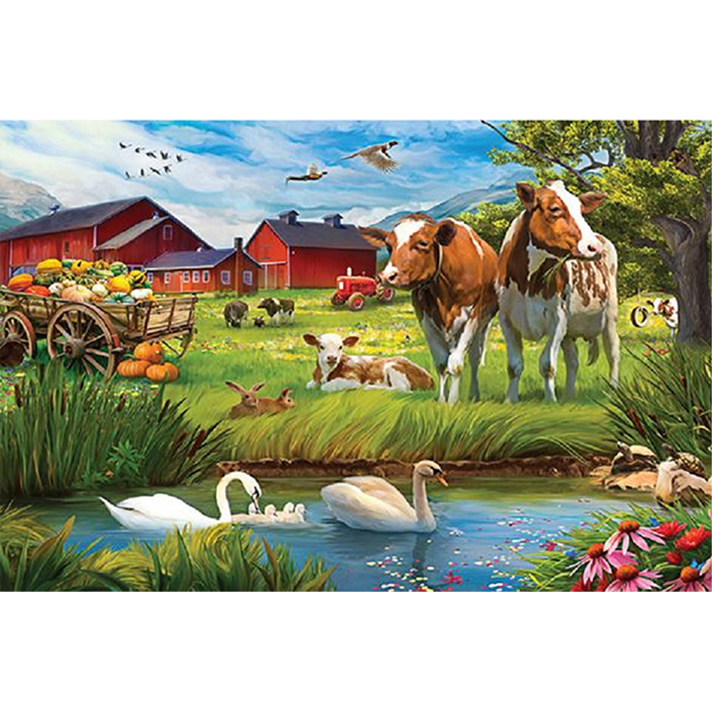 Farm - 11CT Stamped Cross Stitch 70*50CM