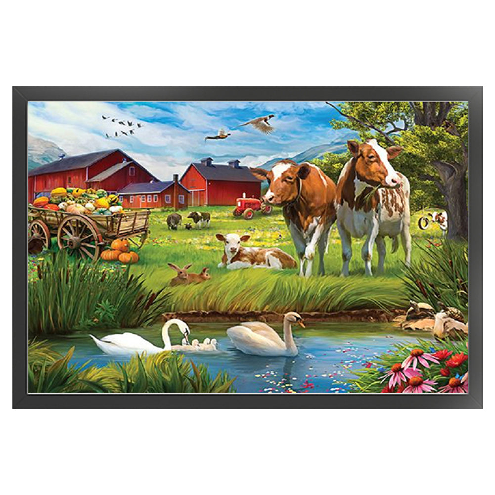 Farm - 11CT Stamped Cross Stitch 70*50CM