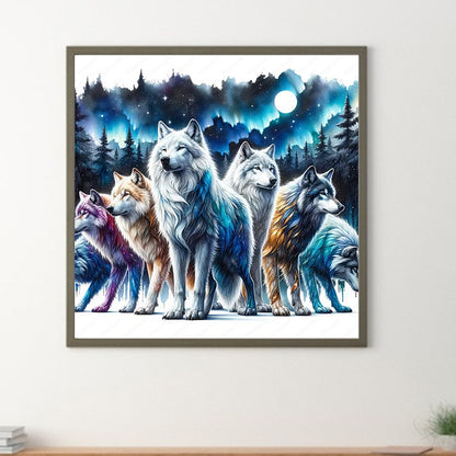 Wolf Pack - Full Round Drill Diamond Painting 50*50CM