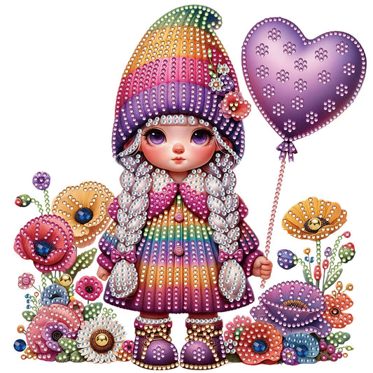 Garden Girl - Special Shaped Drill Diamond Painting 30*30CM