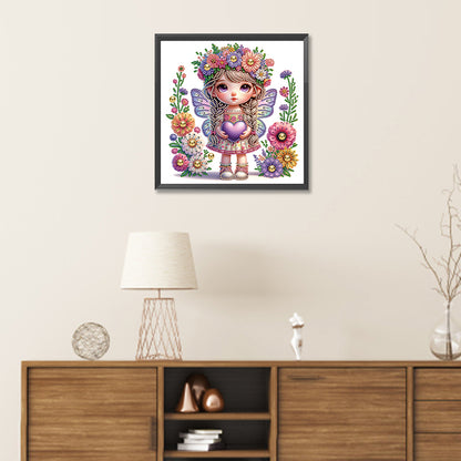 Garden Girl - Special Shaped Drill Diamond Painting 30*30CM