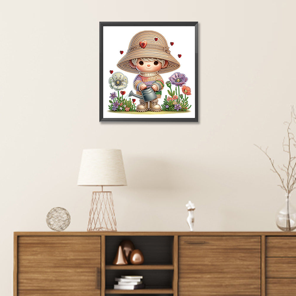 Garden Girl - Special Shaped Drill Diamond Painting 30*30CM