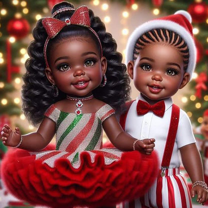 Cartoon Black Man - Full Round Drill Diamond Painting 40*40CM