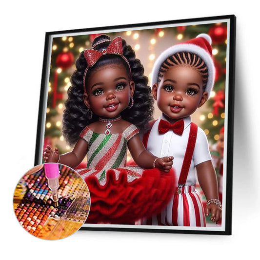 Cartoon Black Man - Full Round Drill Diamond Painting 40*40CM