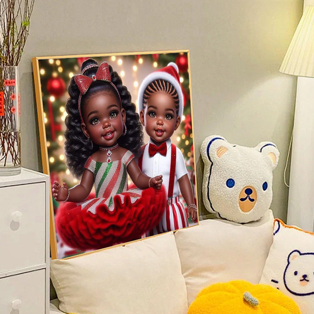 Cartoon Black Man - Full Round Drill Diamond Painting 40*40CM