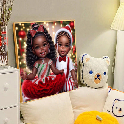 Cartoon Black Man - Full Round Drill Diamond Painting 40*40CM