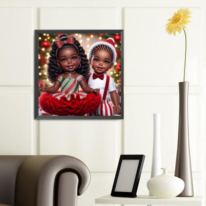 Cartoon Black Man - Full Round Drill Diamond Painting 40*40CM