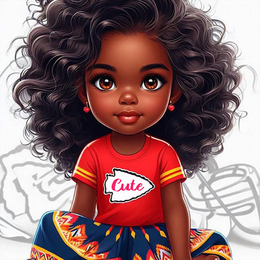 Cartoon Black Man - Full Round Drill Diamond Painting 40*40CM