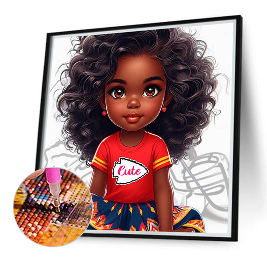 Cartoon Black Man - Full Round Drill Diamond Painting 40*40CM