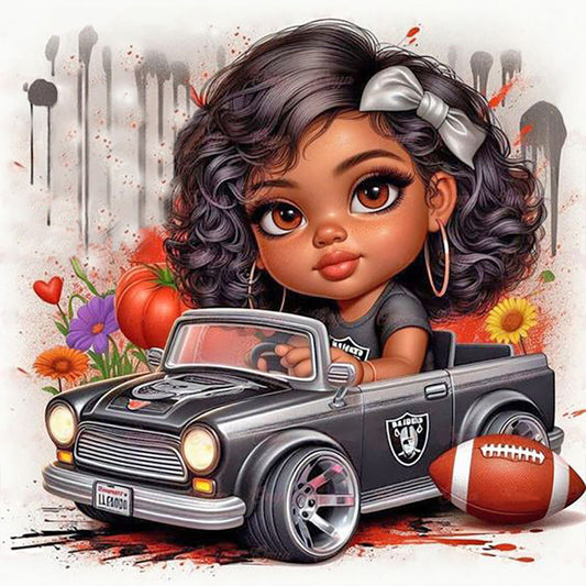 Cartoon Black Man - Full Round Drill Diamond Painting 40*40CM