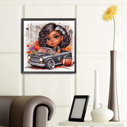 Cartoon Black Man - Full Round Drill Diamond Painting 40*40CM
