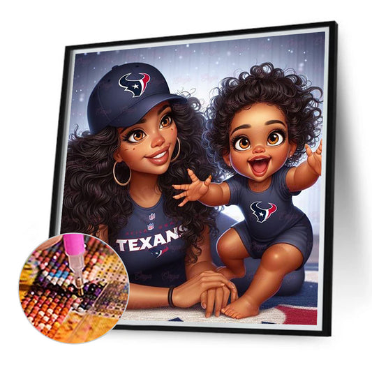 Cartoon Black Man - Full Round Drill Diamond Painting 40*40CM