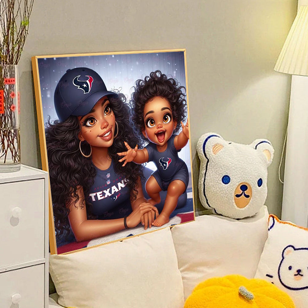 Cartoon Black Man - Full Round Drill Diamond Painting 40*40CM