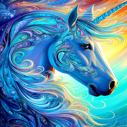 Ambilight Unicorn - Full Round Drill Diamond Painting 30*40CM