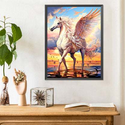 Pegasus On The Sea - Full Round Drill Diamond Painting 30*40CM