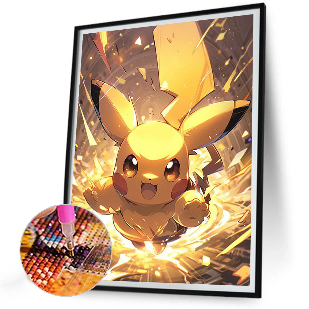 Running Pikachu - Full Round Drill Diamond Painting 30*40CM