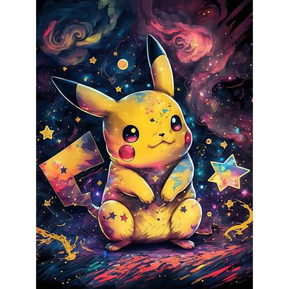 Nebula And Pikachu - Full Round Drill Diamond Painting 30*40CM