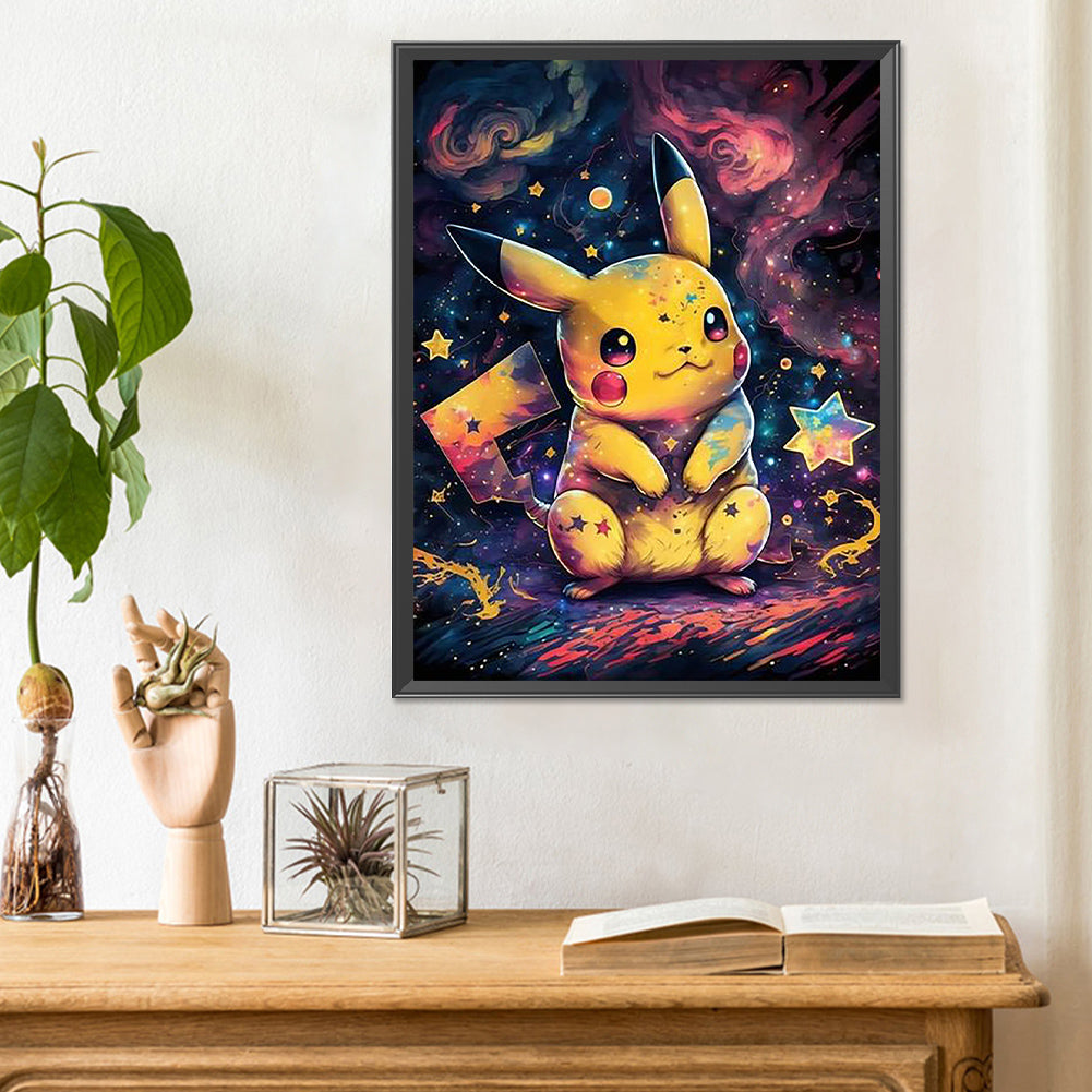 Nebula And Pikachu - Full Round Drill Diamond Painting 30*40CM