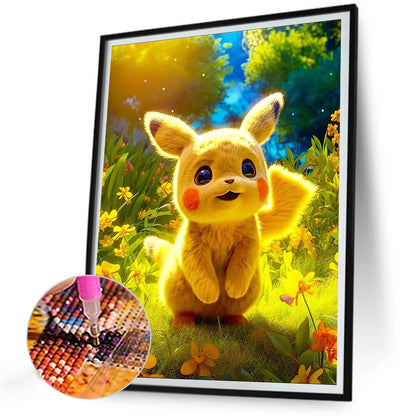 Pikachu In The Sun - Full Round Drill Diamond Painting 30*40CM