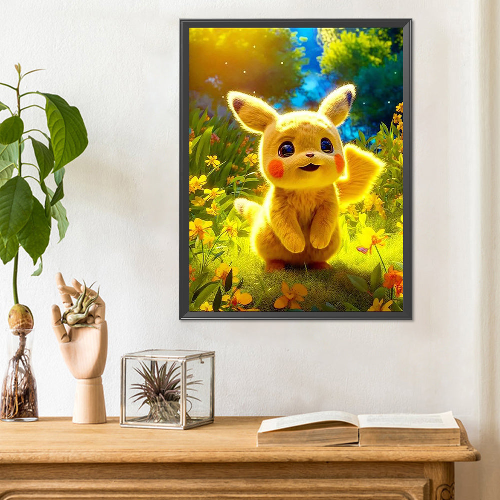 Pikachu In The Sun - Full Round Drill Diamond Painting 30*40CM