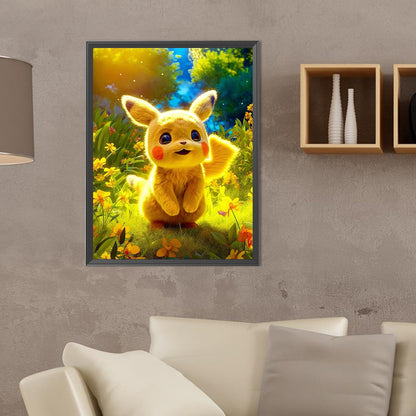 Pikachu In The Sun - Full Round Drill Diamond Painting 30*40CM