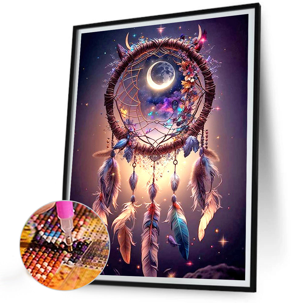 Star Dream Catcher - Full Round Drill Diamond Painting 30*40CM